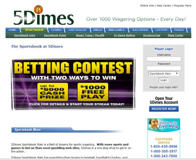 5Dimes MLB Sportsbook